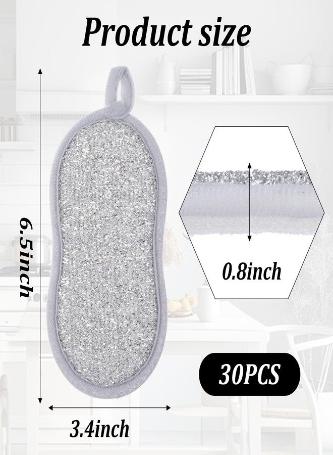 mekueeex 30 Pack Multi Purpose Scrub Sponges Non Scratch Microfiber Sponge Cleaning Dish Scrubber Reusable Dish Sponges for Washing Dishes Along with Heavy Duty Scouring Power - Image 2